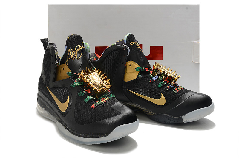 Nike LeBron IX Black Gold Shoes Nike LeBron IX Black Gold Shoes
